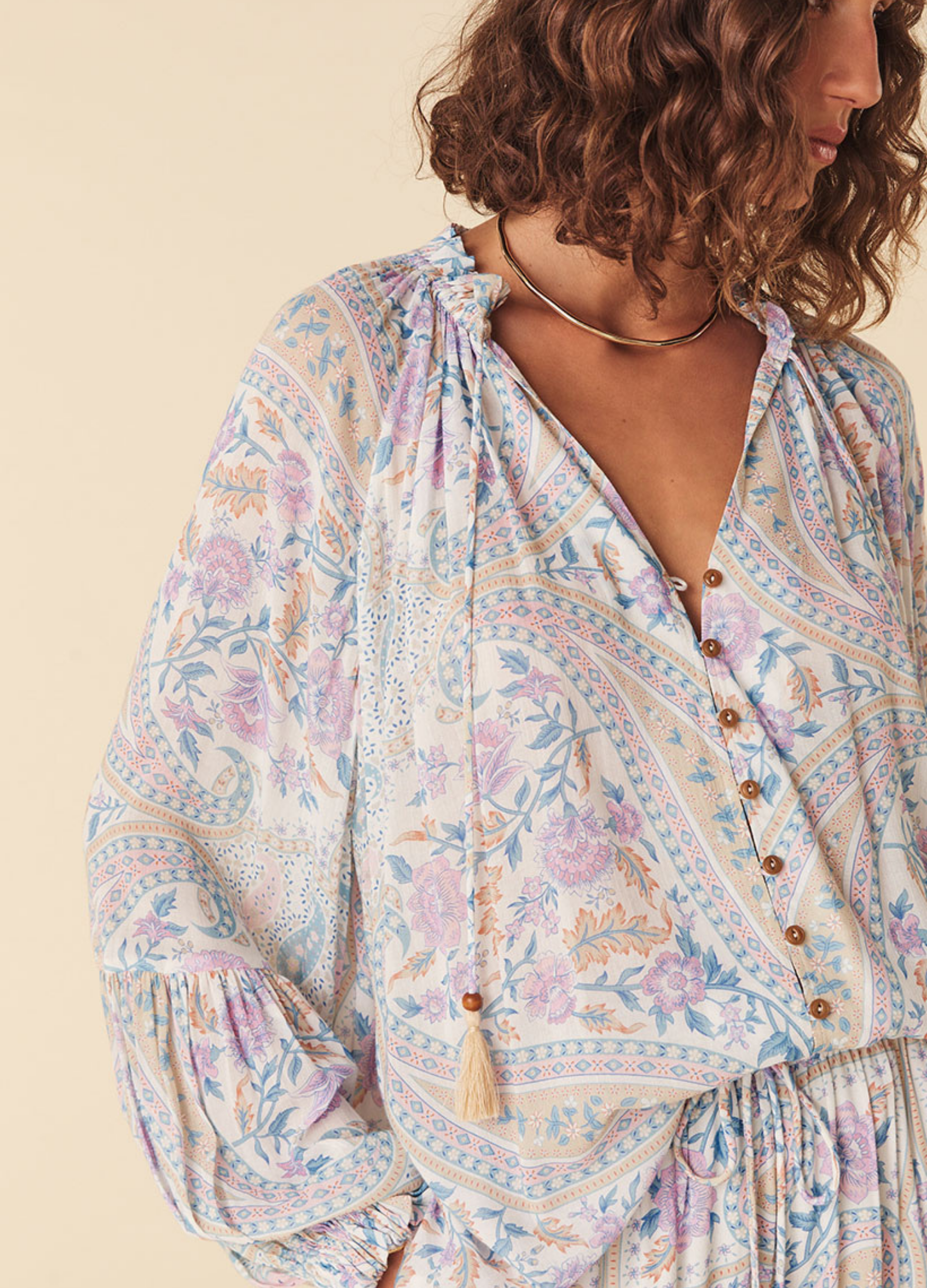 Spell Belladonna Blouse in Light Pastel