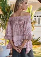 JAASE Clover print top in rosabella print