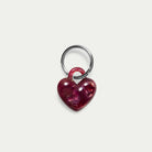 Kitty Paloma Puffy Heart Keychain Pomegranate Silver