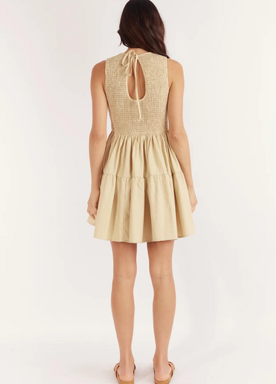 Girl and the Sun - Sleeveless Solange Mini Dress - Sand