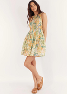 Fit and flare mini dress in pretty floral print from girl and the sun