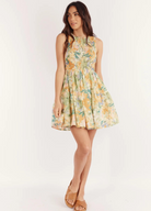 Fit and flare mini dress in pretty floral print from girl and the sun