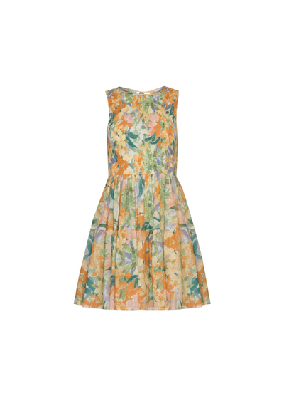 Fit and flare mini dress in pretty floral print from girl and the sun