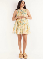 Fit and flare mini dress in pretty floral print from girl and the sun