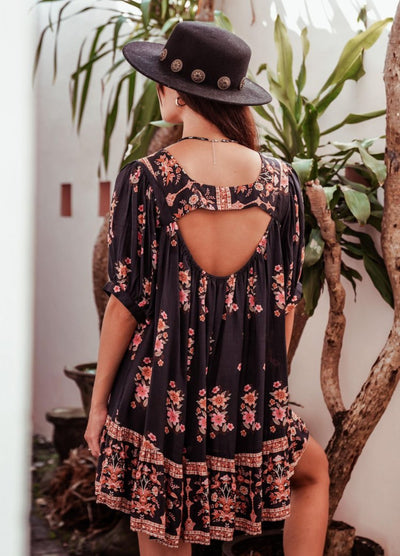 Boho Mini Dress from Sustainable Brand Tanah Folk 