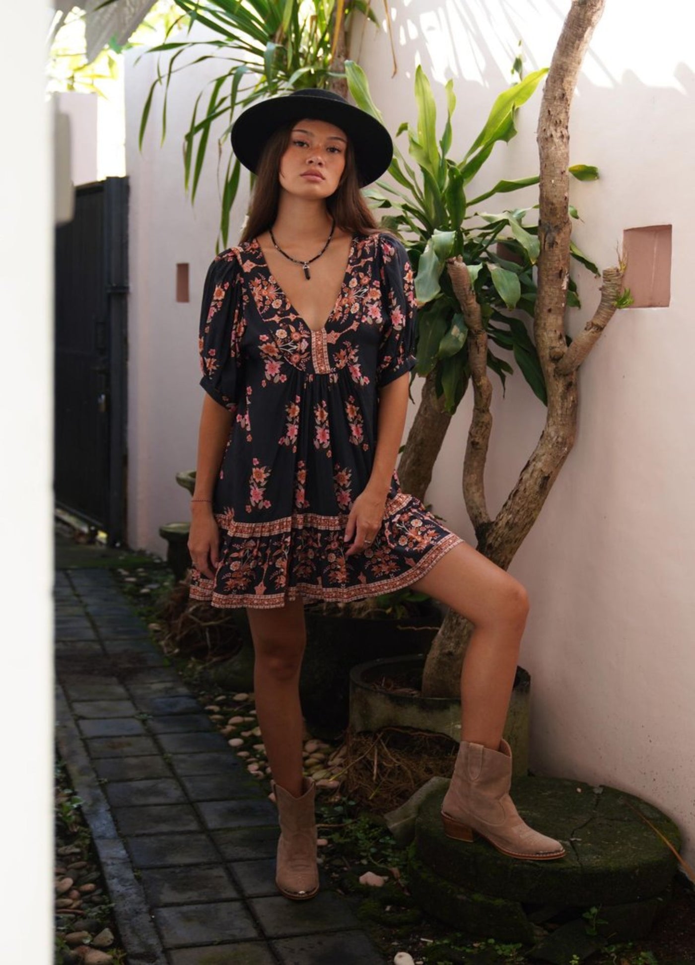 Boho Mini Dress from Sustainable Brand Tanah Folk 