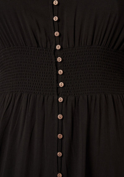 The Poetic Gypsy - Long Sleeve Brown Sugar Maxi Dress