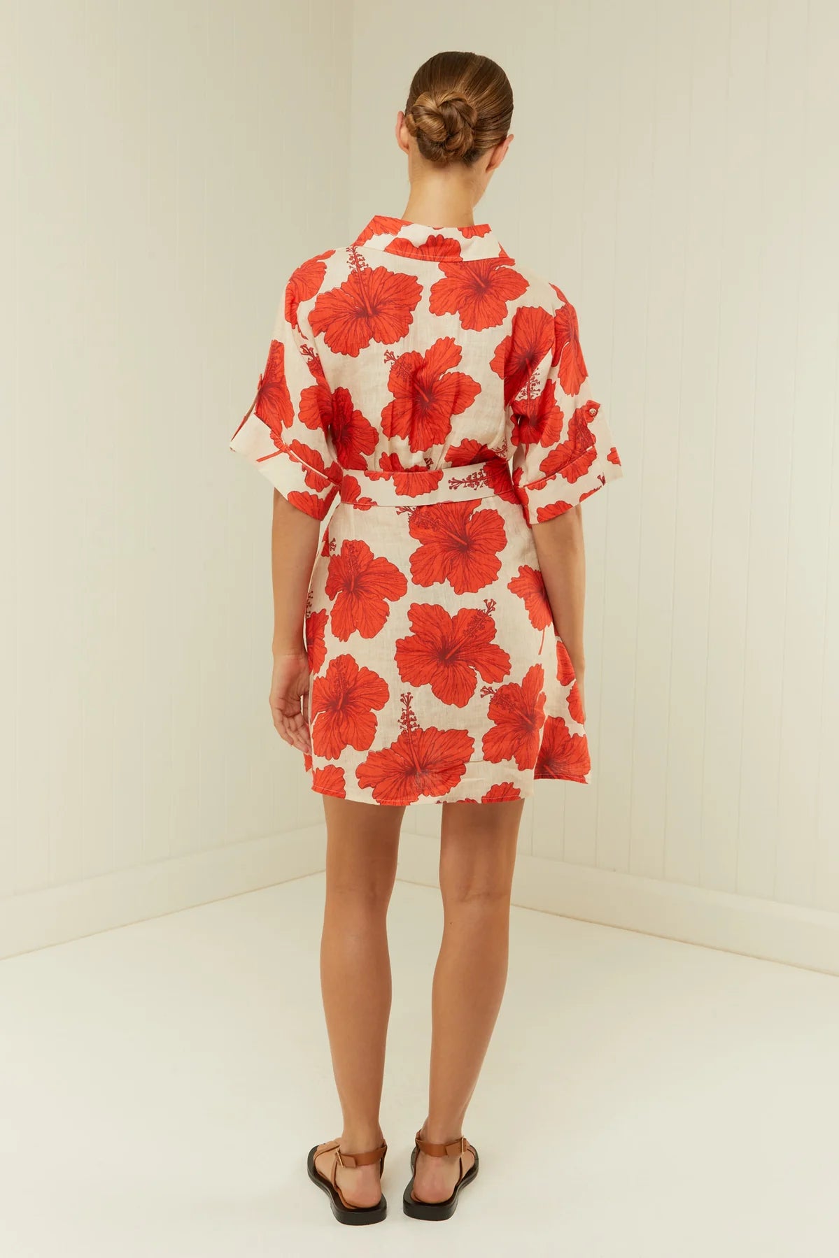 Red Hibiscus Shirt Dress from Palm Noosa
