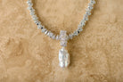 Silver Jewel Necklace with Pearl