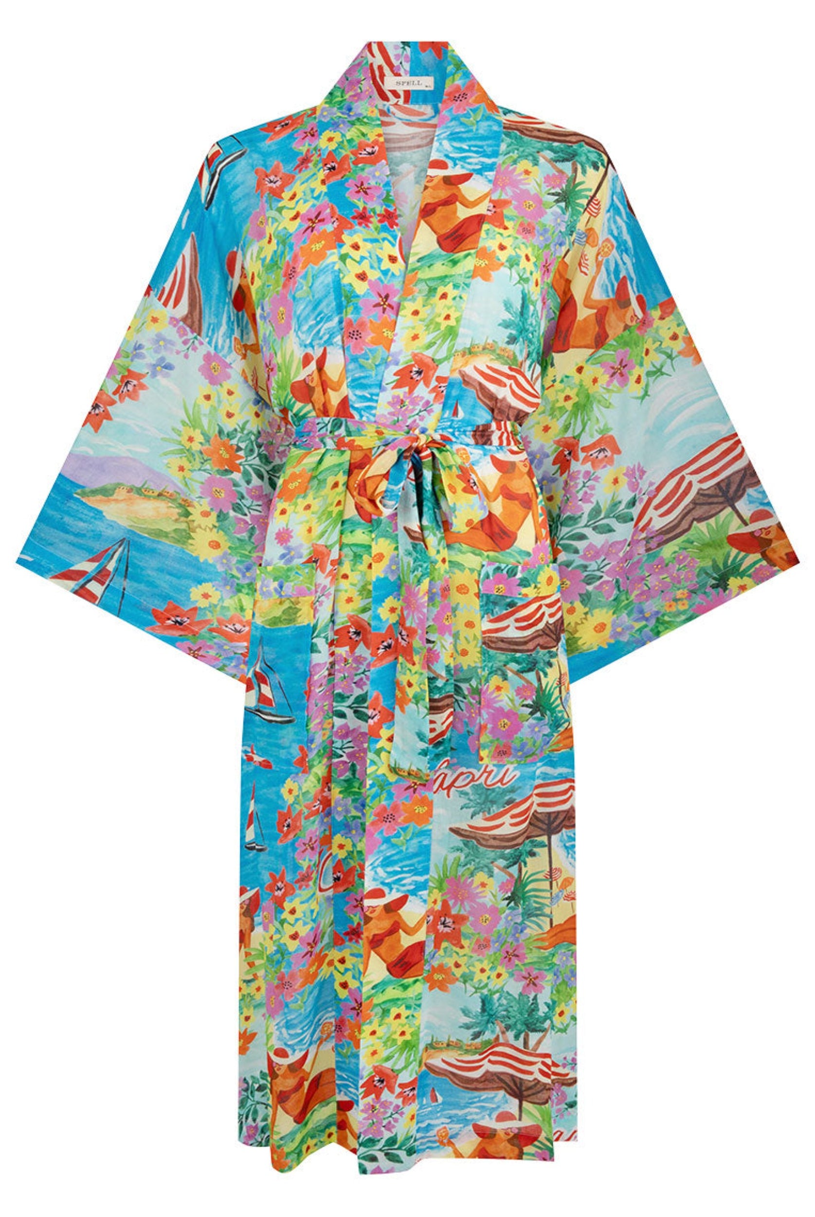 Capri Gown in Ocean Print from Spell