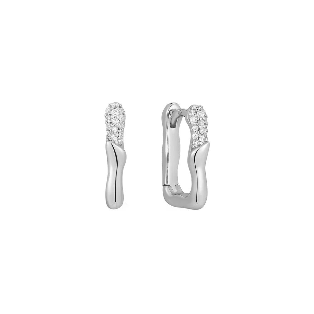 Carmella silver sleepers from Jolie & Deen