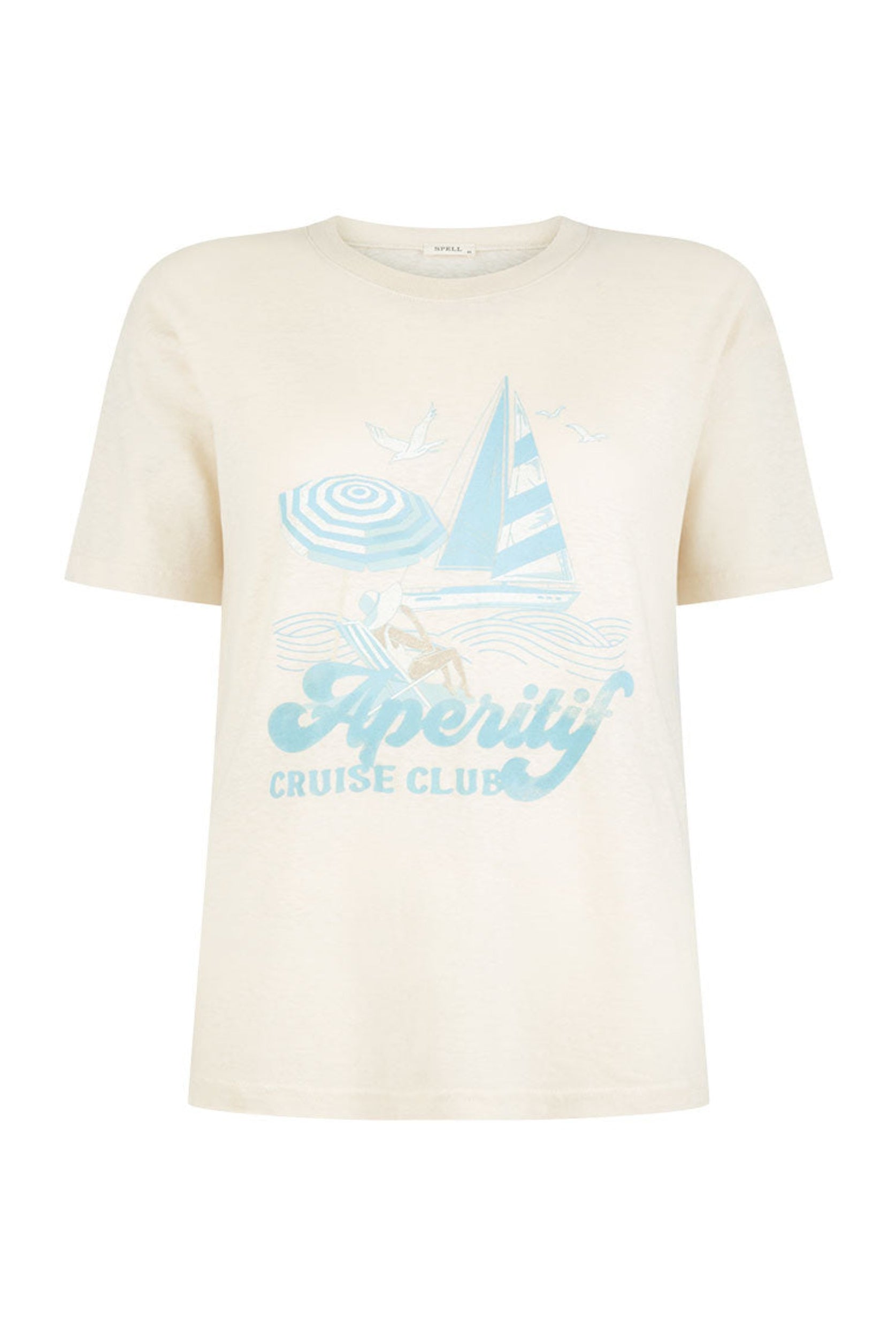 Cruise Club Tee in Off White from Spell