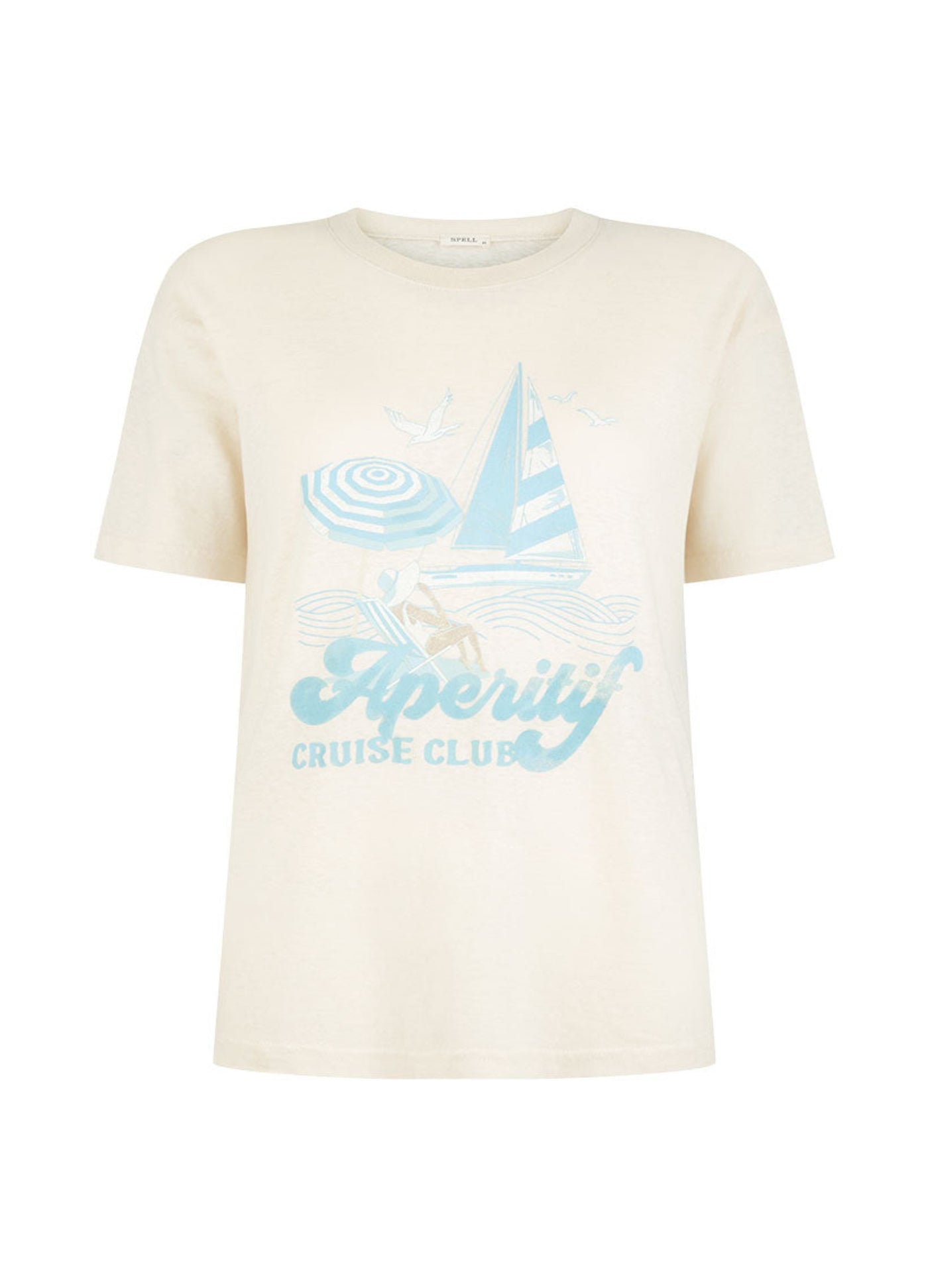 Cruise Club Tee in Off White from Spell