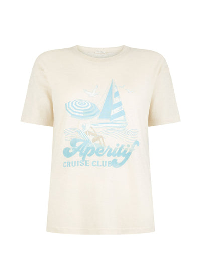 Cruise Club Tee in Off White from Spell