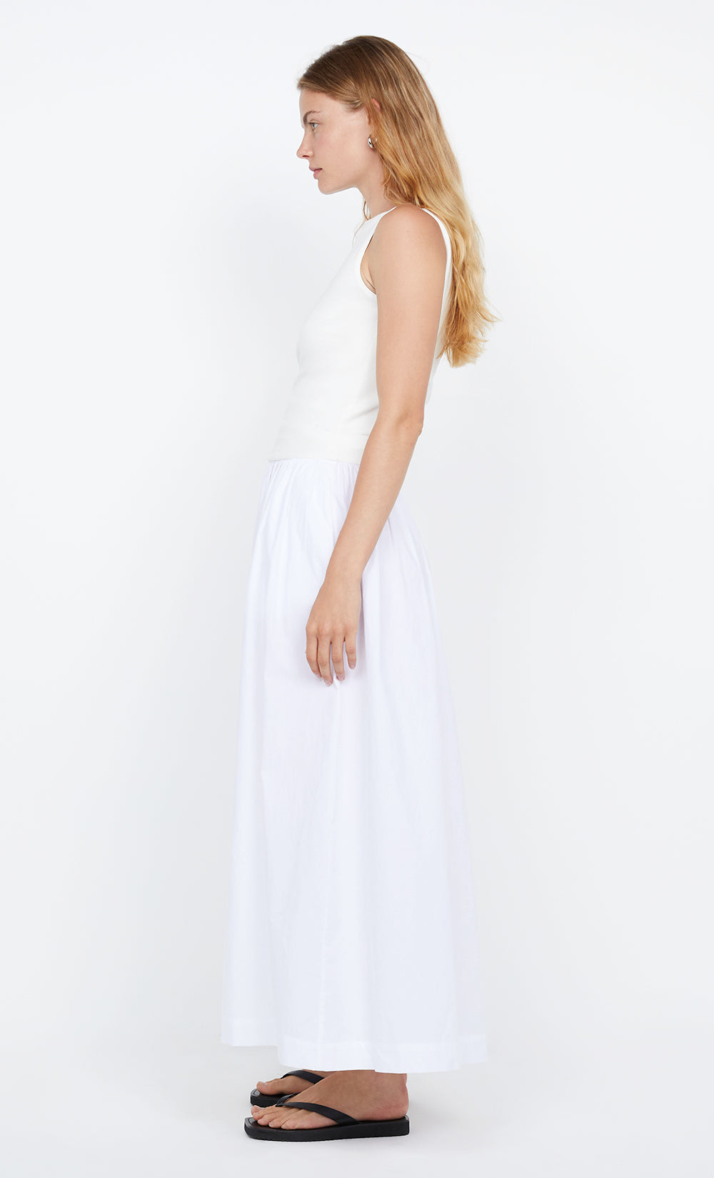 Freya Boat Neck Dress White