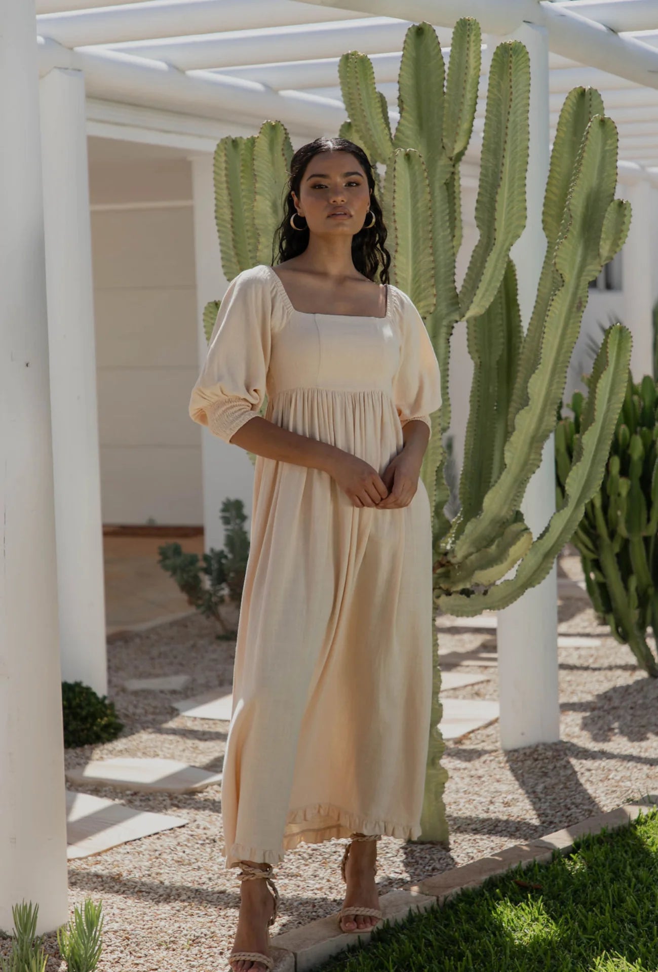 Sand Maxi Dress from Girl and the sun in breathable fabric