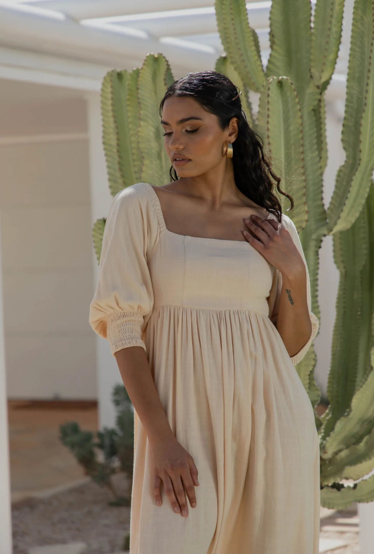 Sand Maxi Dress from Girl and the sun in breathable fabric