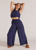 Full Length Navy Blue Pant Set