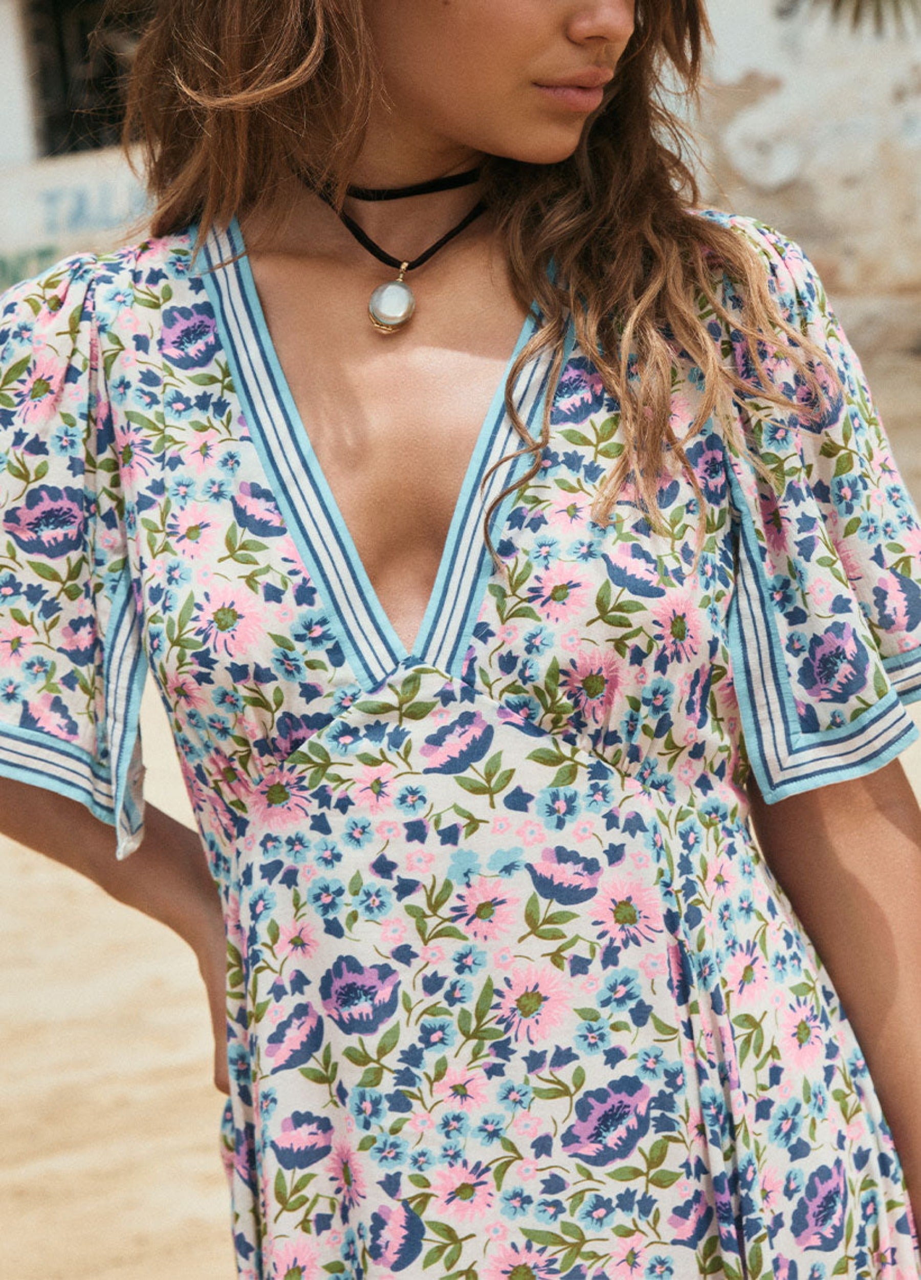 Spell Impala Lily Handkerchief Dress in Iris