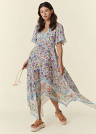 Spell Impala Lily Handkerchief Dress in Iris