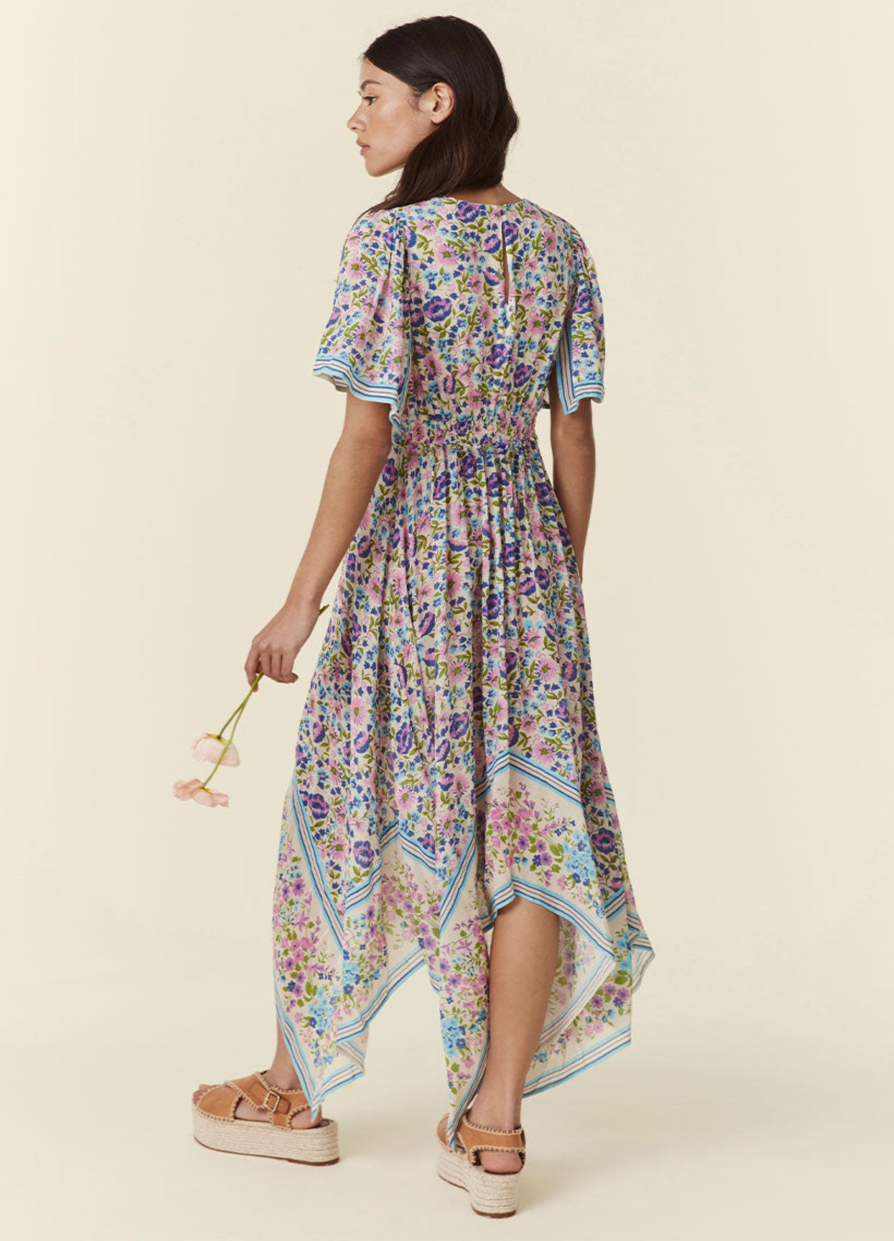 Spell Impala Lily Handkerchief Dress in Iris