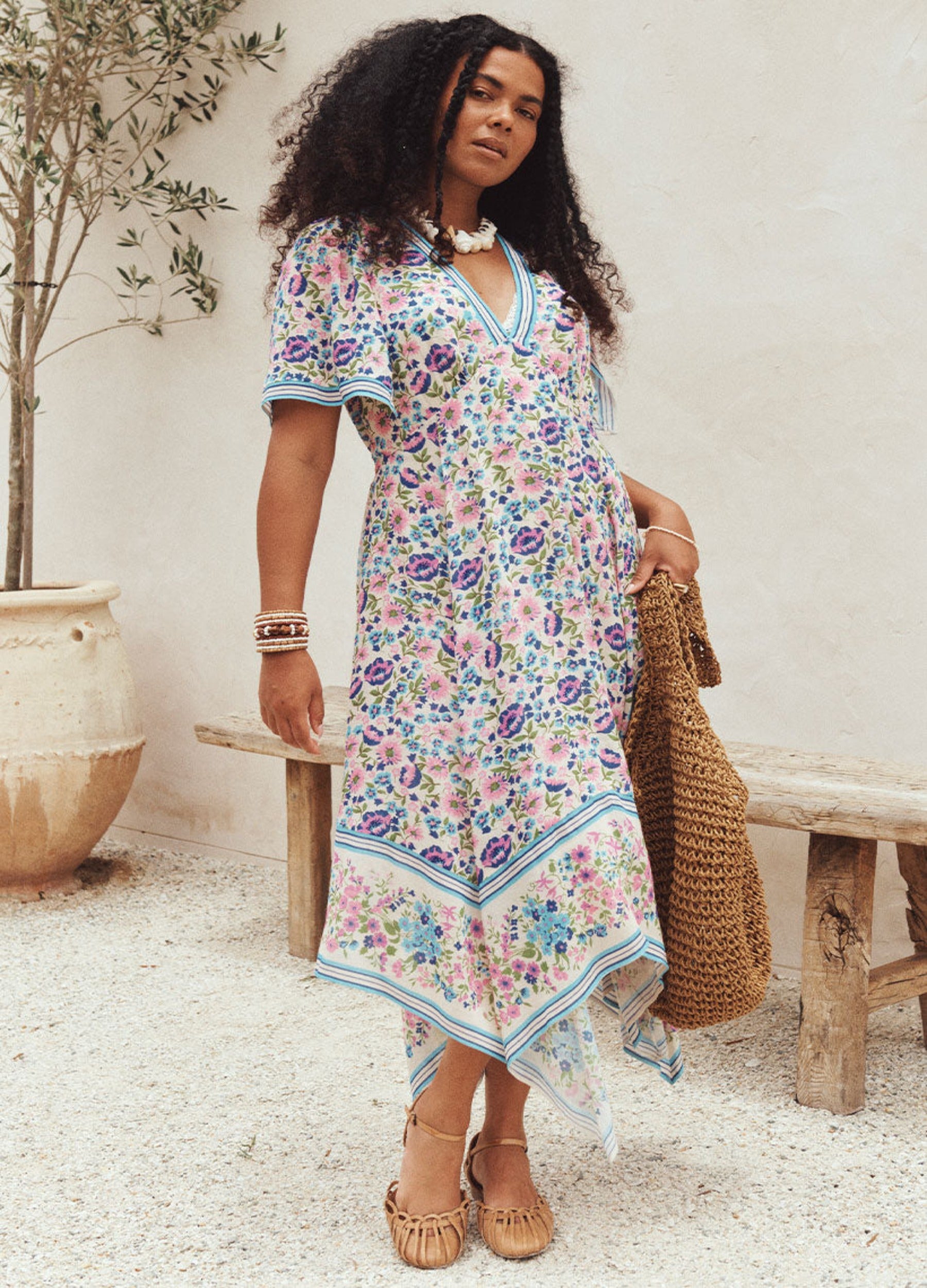 Impala Lily Handkerchief Dress - Iris