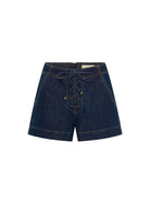 Indigo Denim Short with lace up from Kivari