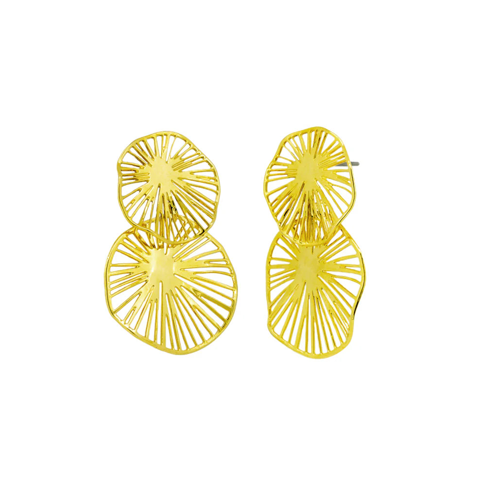 Gold statement juniper earring from Jolie & Deen