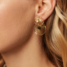 Gold statement juniper earring from Jolie & Deen