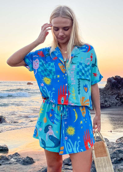 Palm Collective - Love Peace Art Blouse