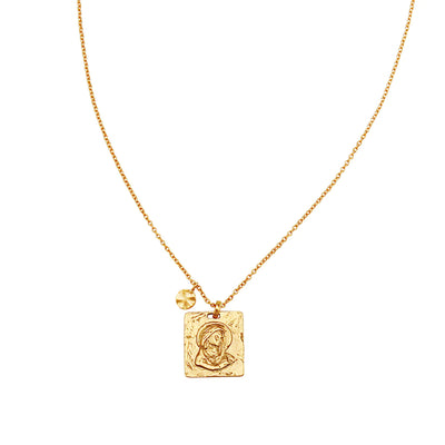 Jolie and Deen - Madonna Pendant Necklace - Gold