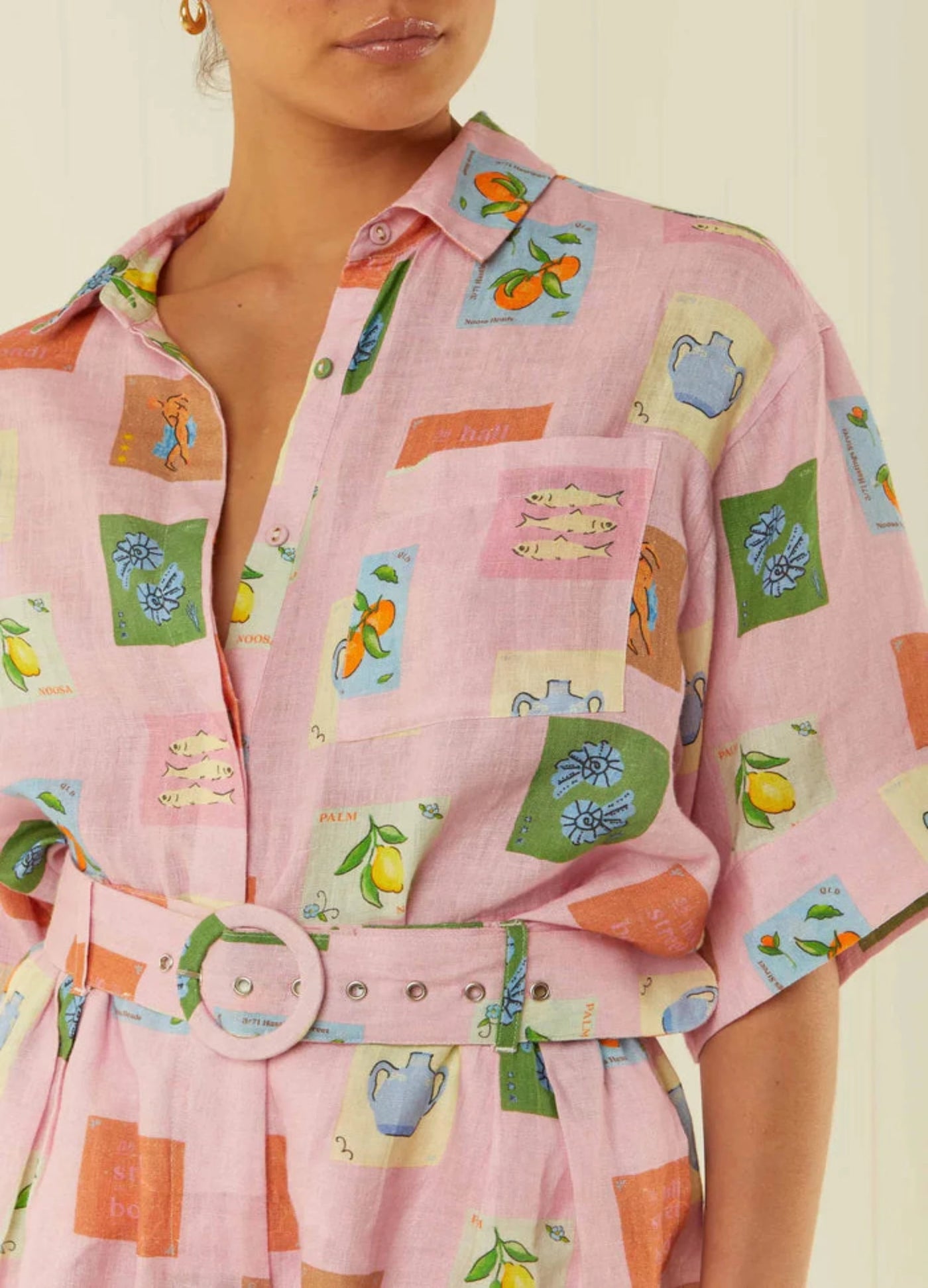 100% Linen Mirage Shirt from Palm Noosa 