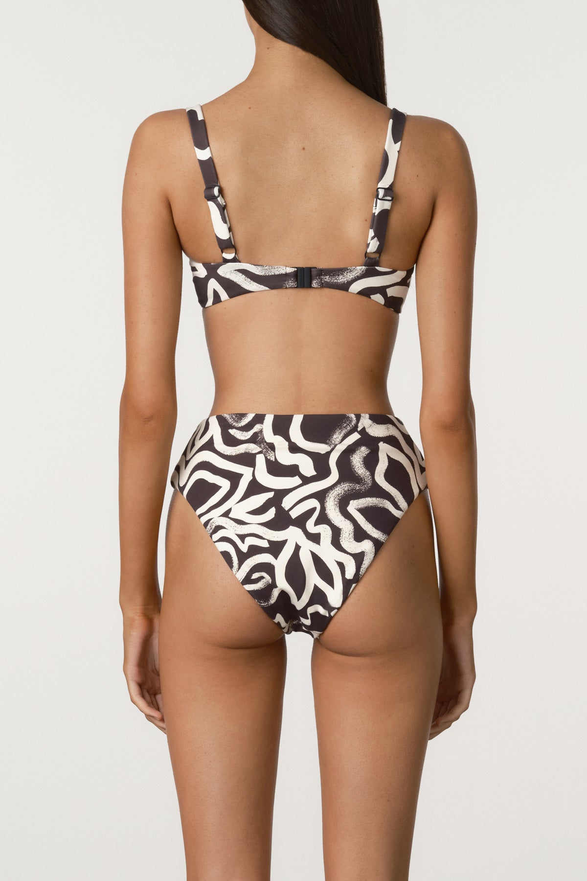 Back of the Paint Flower High Waist Brief from Zulu & Zephyr