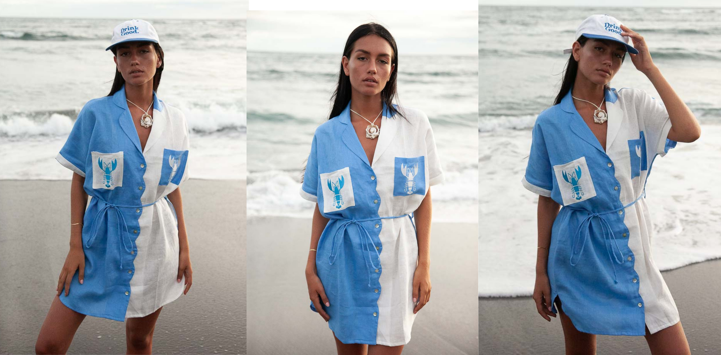 Shop Palm Collective Lobster Shirt Dress in Singapore at She Creates Stories