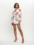 Kivart Provence Playsuit in floral print with d rings