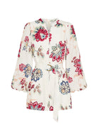 Kivari Provence Playsuit in floral print with d rings