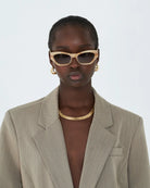 OAT COLOUR ELEVATED CAT EYE SUNGLASSES FROM LUV LOU AUSTRALIA