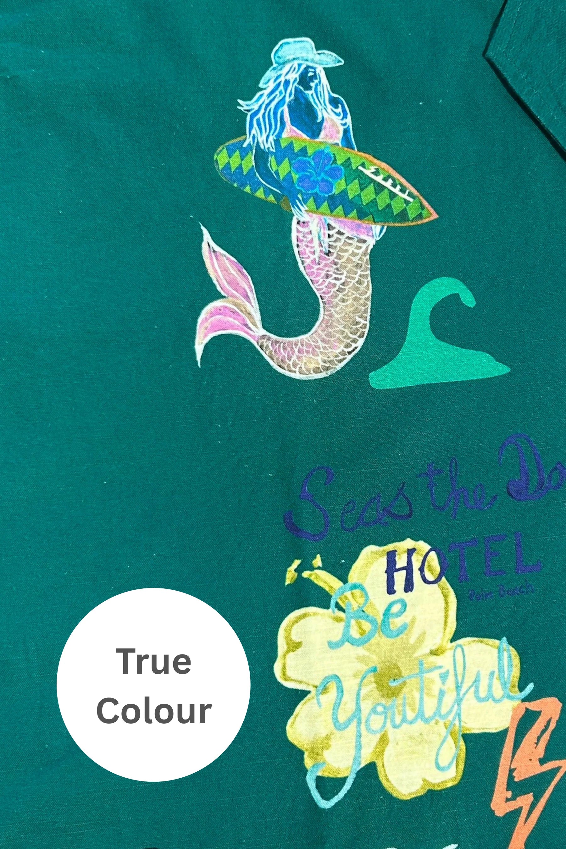 Blonde Woman Wearing the Seas the Day Shirt 