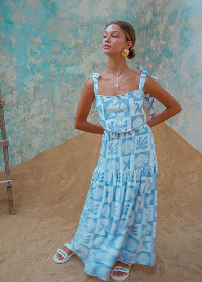 Tonga maxi skirt with split from Palm Collective