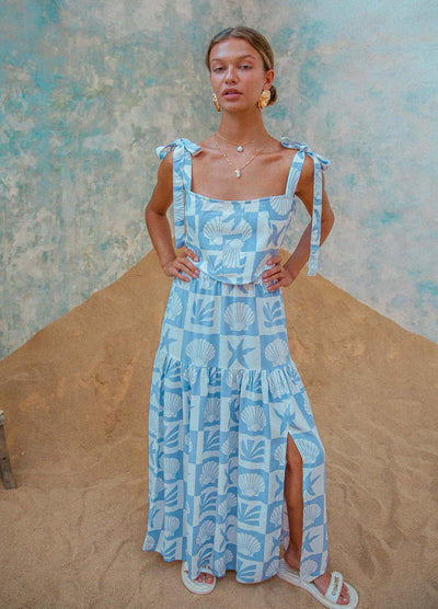 Tonga maxi skirt with split from Palm Collective