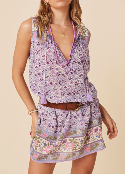 Spell Sienna Tunic Dress in Lilac 