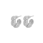Silver twisted hoop earrings from Jolie & Deen