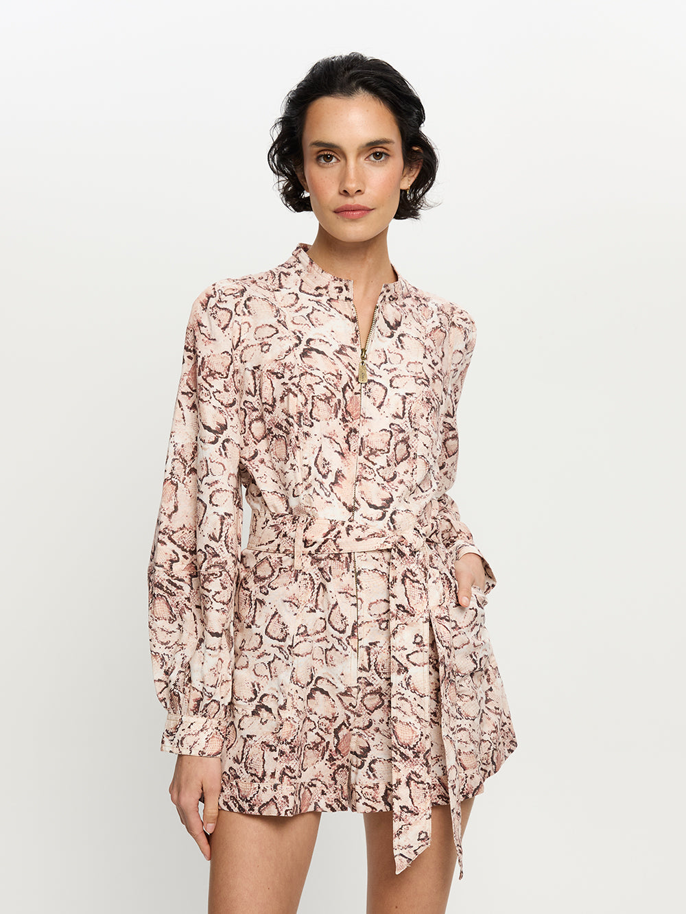 Kivari Simone Snakeskin Playsuit 