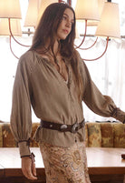 Spell Clandestine Suede Belt in Chocolate