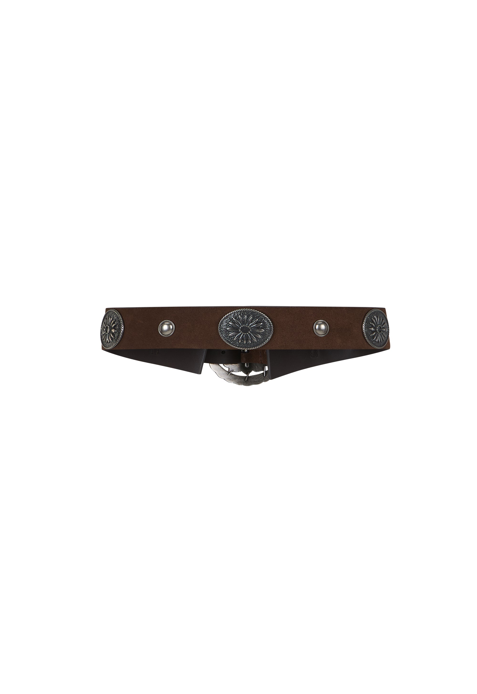 Spell Clandestine Suede Belt in Chocolate