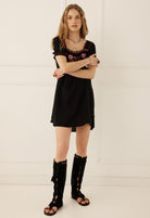 Spell Feliz Mini Dress in Woodland Black
