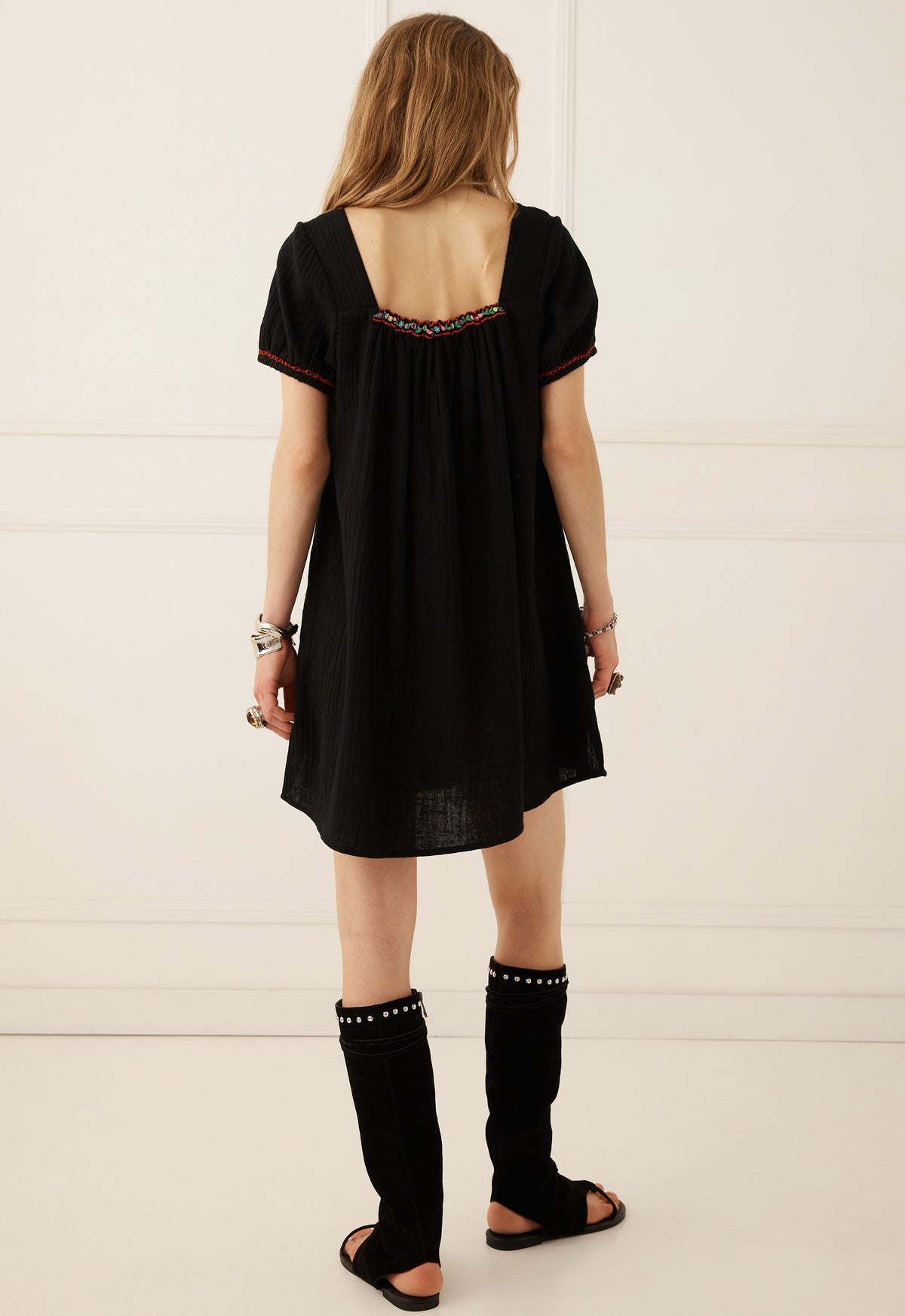 Spell Feliz Mini Dress in Woodland Black