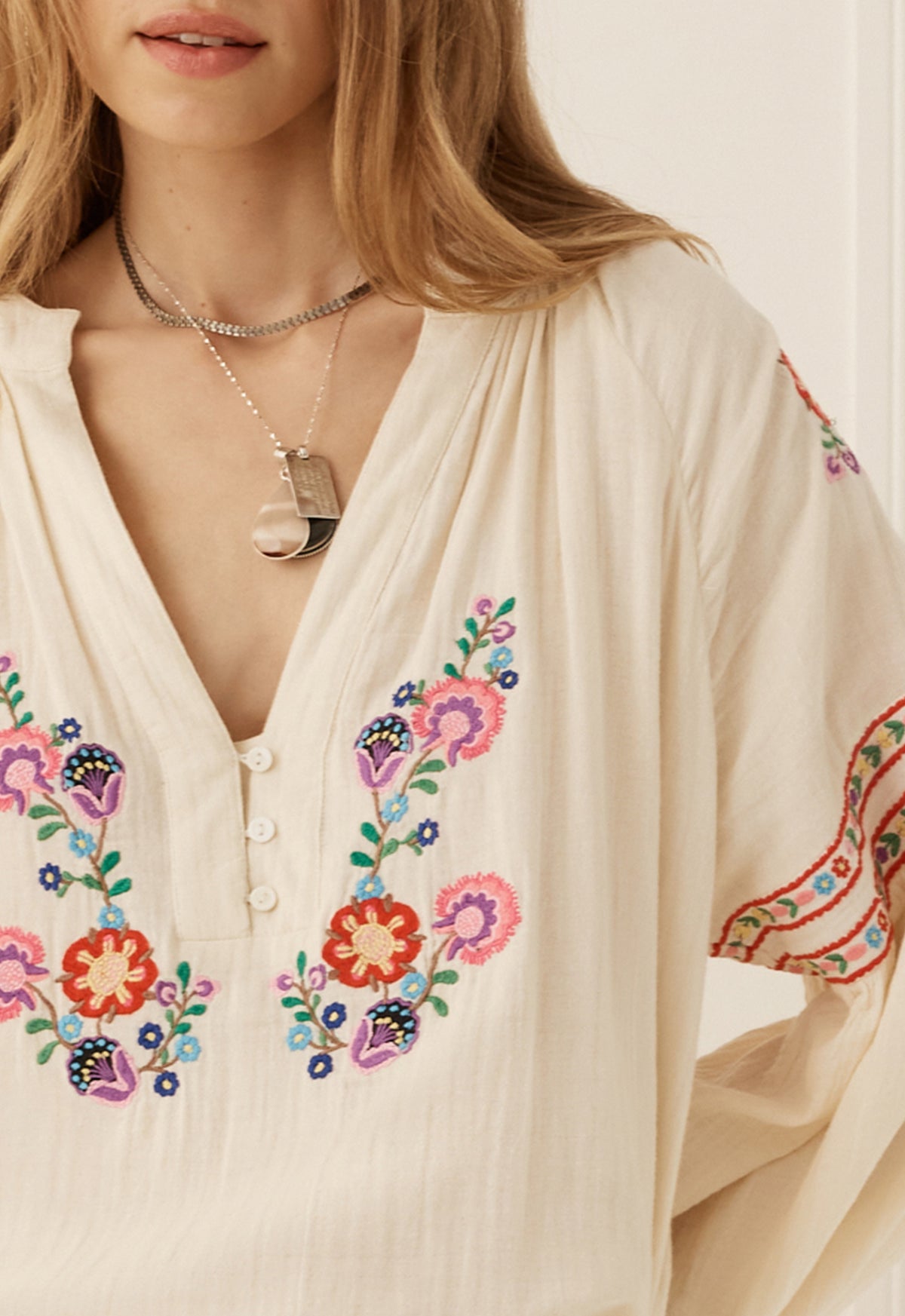 Spell Feliz Tunic Dress in Vintage Cream