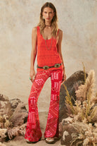 Red printed flares from Spell