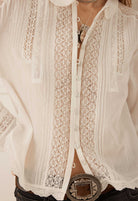 Spell Prairie Long Sleeve Blouse in Antique White